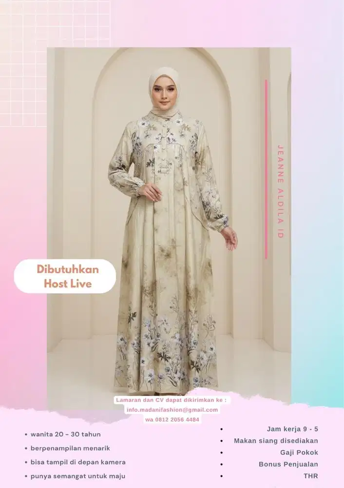Dibutuhkan HOST LIVE GAMIS