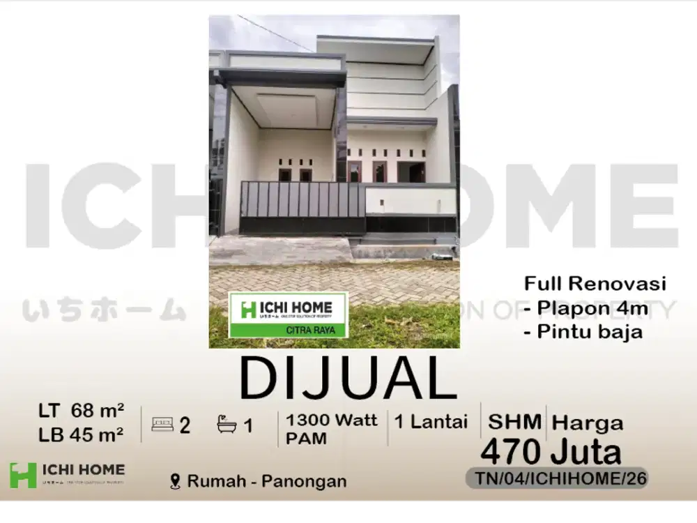 Rumah Cantik Idaman Siap Huni Full Renovasi di Panongan Tangerang