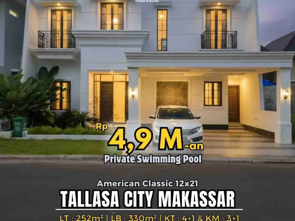 READY RUMAH 12x21 Citraland Tallasa City Dgn Kolam Renang
