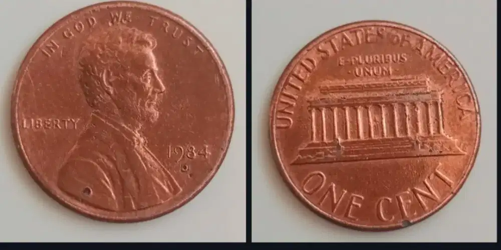 Dijual cepat uang koin Lira Italia tahun 1958+ koin Abraham Lincoln.