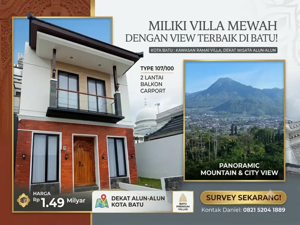 Peluang Bisnis Sewa Villa Mewah di Batu – Unit Inden Siap Bangun