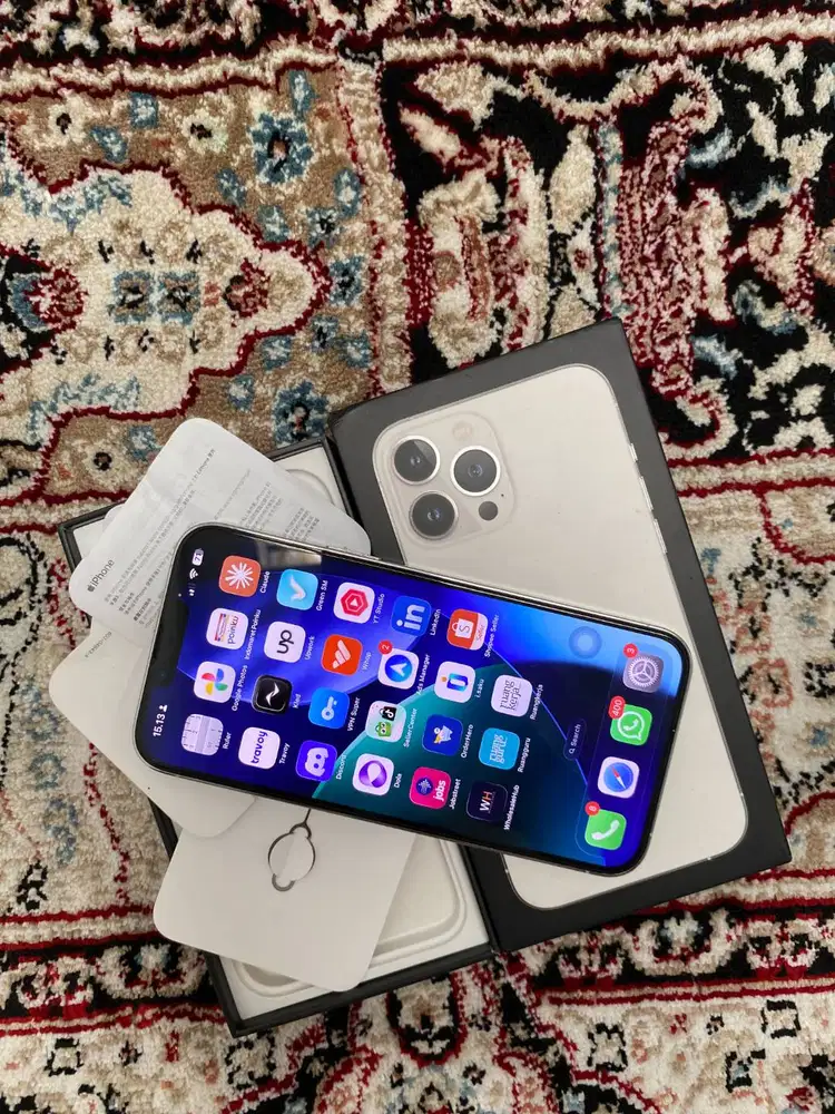 iPhone 13 Pro Max 512GB White – Fullset Mulus Like New, Bebas PR