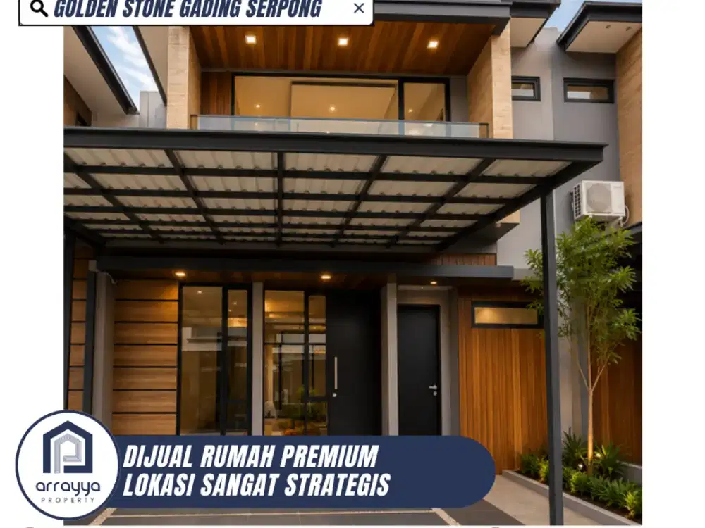 DIJUAL RUMAH 2 LANTAI CANTIK SIAP HUNI LINGKUNGAN ASRI DI GOLDEN STONE GADING SERPONG (DM103)
