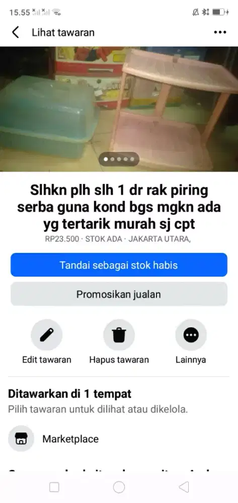 Slhkn plh slh 1 dr rak piring serba guna kond bgs mgkn ada yg tertarik