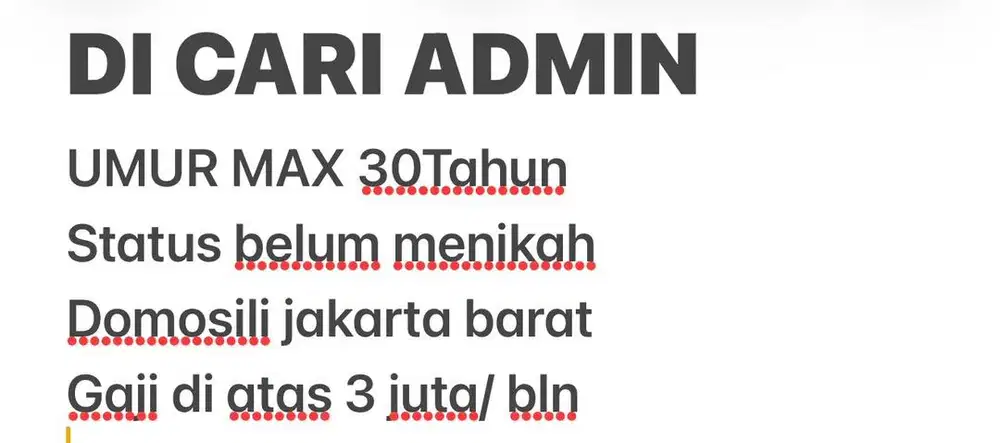 LOKER ADMIN CEWEK