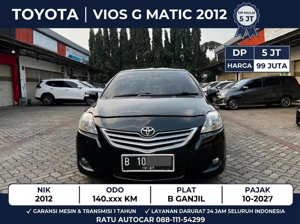 DP 5JT ANGSURAN 2,9 VIOS G MATIC 2011 BLACK EDITION