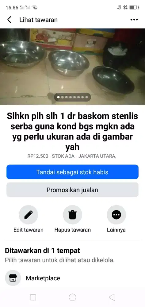 Slhkn plh slh 1 dr baskom stenlis serba guna kond bgs hrg murah sj deh