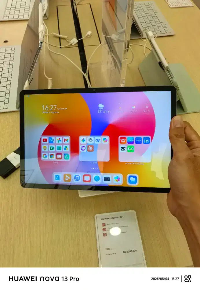 (BARU) HUAWEI MATEPAD SE 11 MEMORI 8/128 GRATIS FLIP COVER