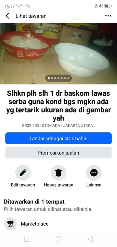 Slhkn plh slh 1 dr baskom lawas serba guna kond bgs hrg murah sj cpt