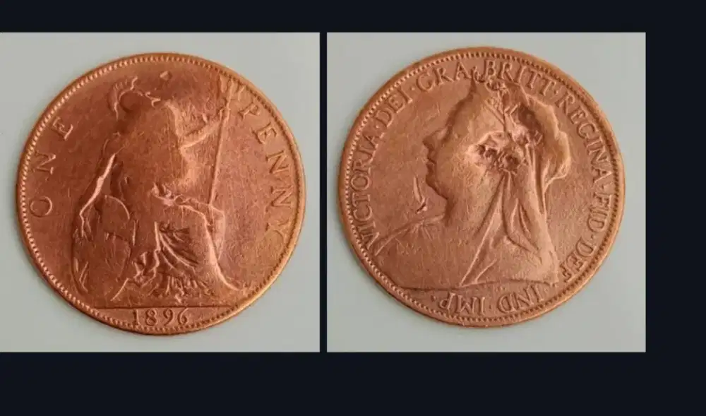 Uang koin-koin kuno regina-holloway-charles king dari tahun 1857-1908.