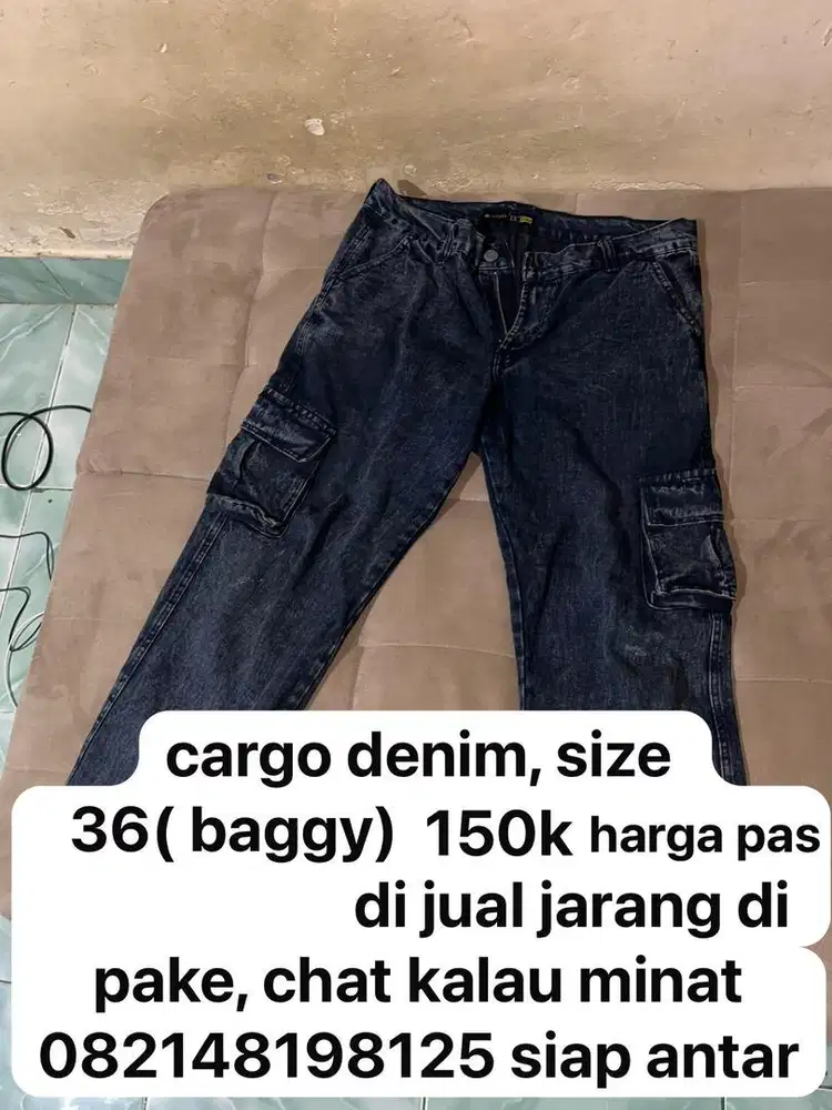 celana cargo denim