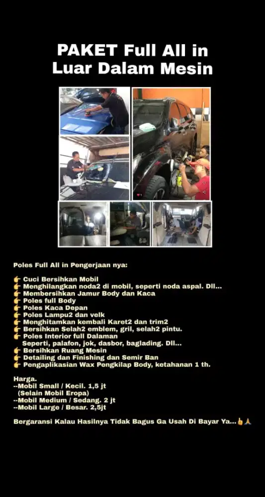 Poles kaca dan Salon Mobil Panggilan
