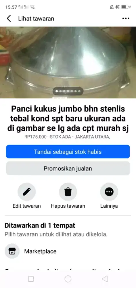 Panci kukus jumbo bhn stenlis tebal kond spt baru hrg murah sj cpt dpt