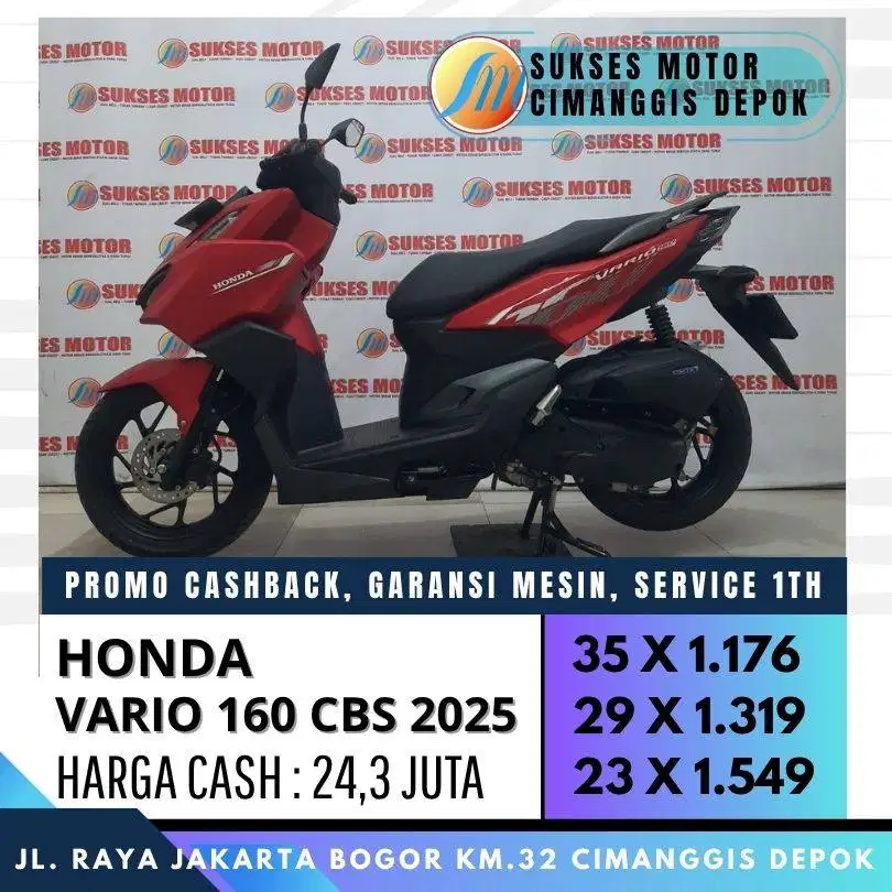 HONDA NEW VARIO 160 CBS 2025 CASH KREDIT PROMO CASHBACK 300 RIBU
