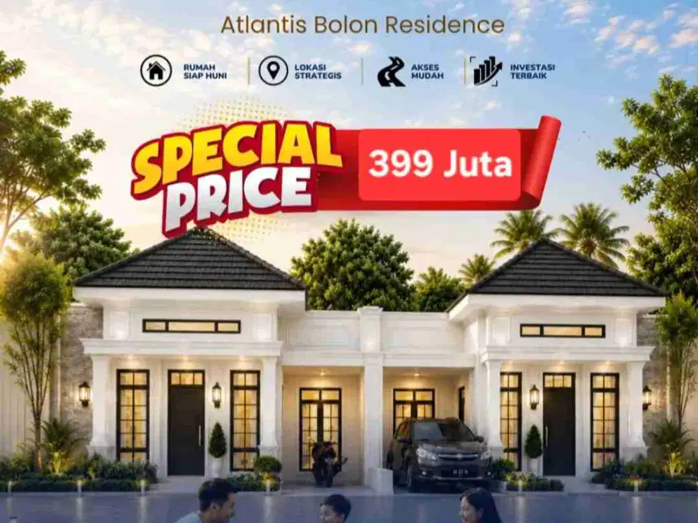 JUAL 25 RUMAH BARU Cluster 399 JUTA Luas 80 m² di BOLON - COLOMADU