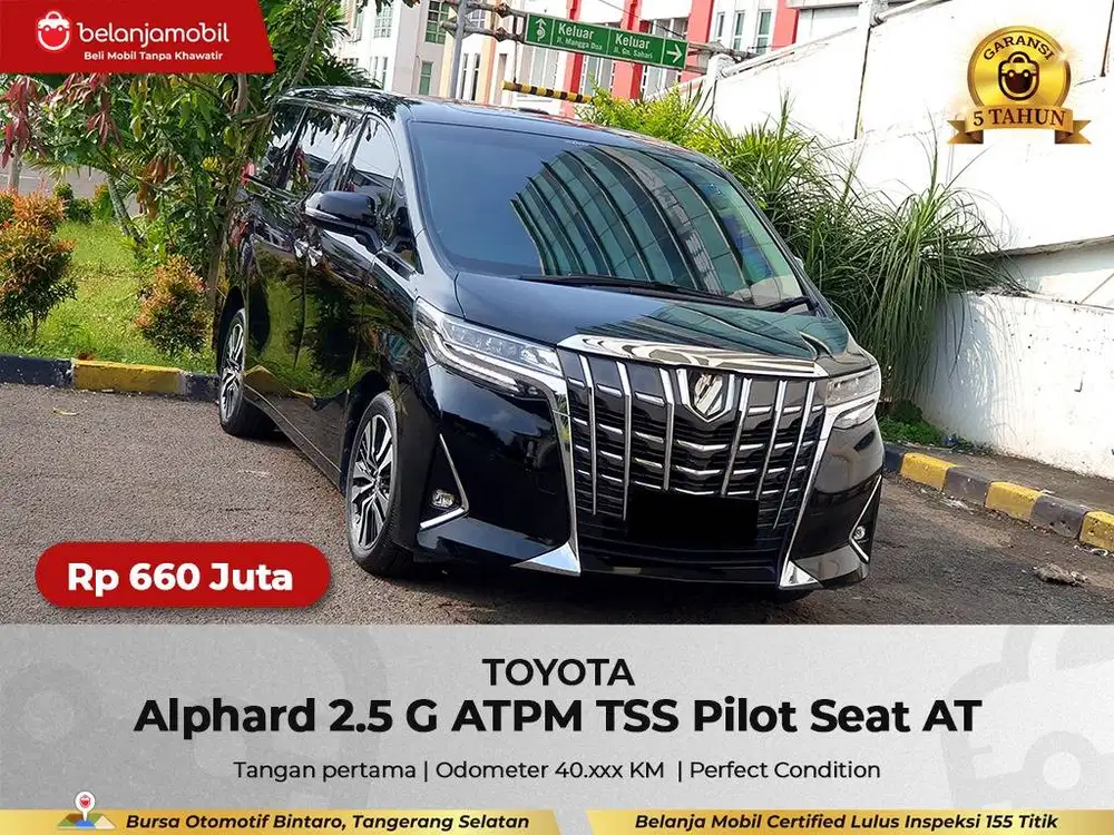 [ GARANSI 5TH ] Toyota Alphard 2.5 G ATPM TSS Pilot Seat 2021/2022