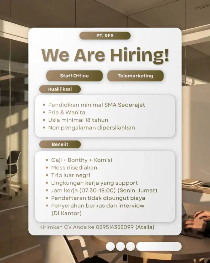 Open lowongan pekerjaan