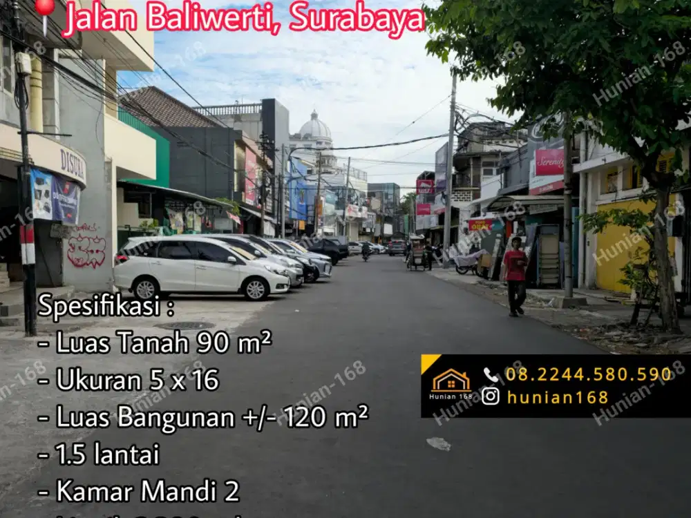 Ruko Toko Kantor Jalan Raya Baliwerti Bubutan Praban Gemblongan Pahlawan Surabaya
