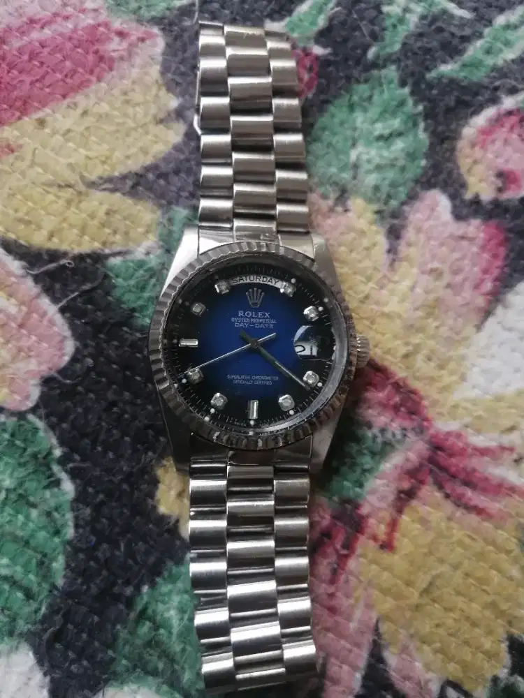 Jam tangan otomatis blue dial