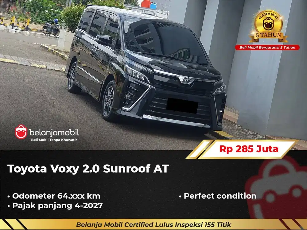 [ GARANSI 5TH ] Toyota Voxy 2.0 Sunroof AT 2020/2021