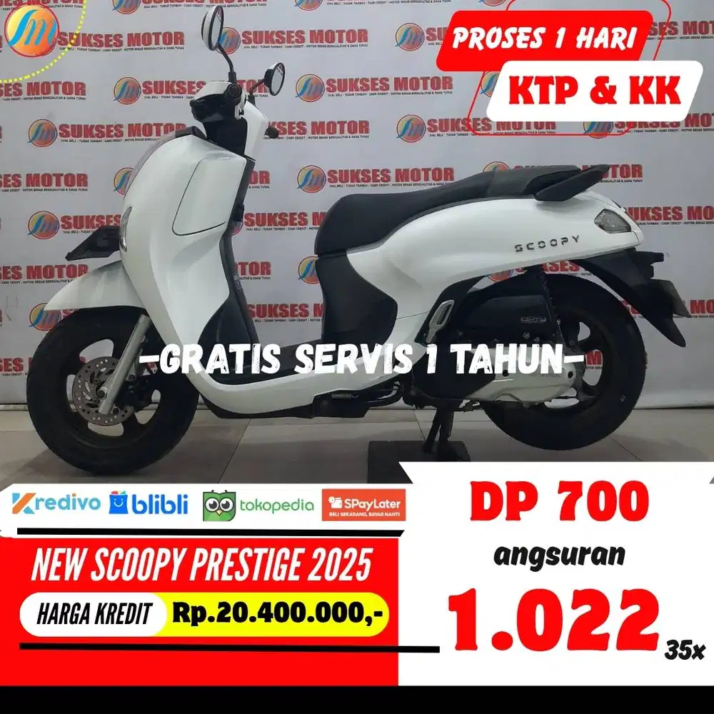 HONDA NEW SCOOPY PRESTIGE 2025 KREDIT DP 700RB ANGSURAN RENDAH KTP KK