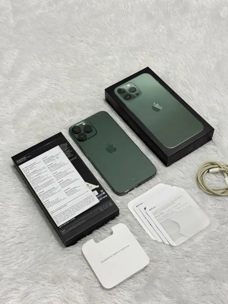 iPhone 13 Pro Max 128GB Resmi iBox Like New Fullset Original - Green