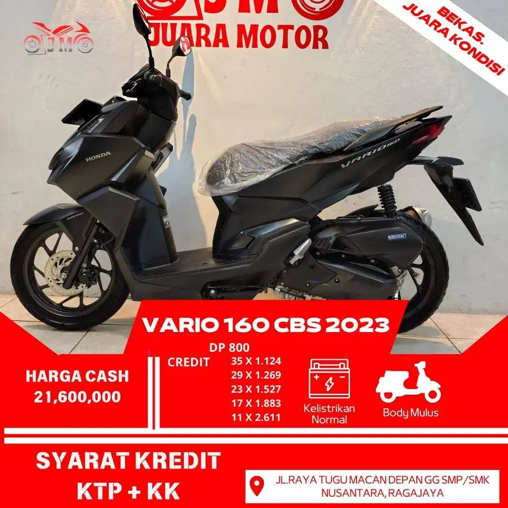 VARIO 160 CBS 2023 CREDIT DP MULAI 800 RB PROSES MUDAH DAN CEPAT