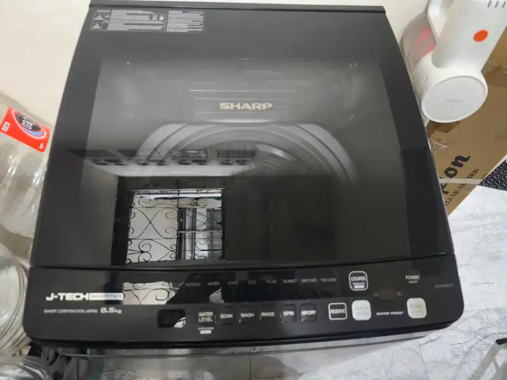 Mesin Cuci Sharp J Tech Inverter Top Loading 8,5 KG