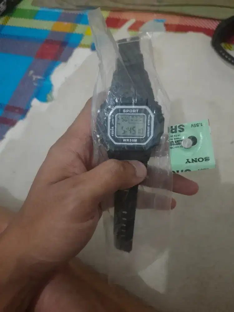 Jam tangan sport+baterai