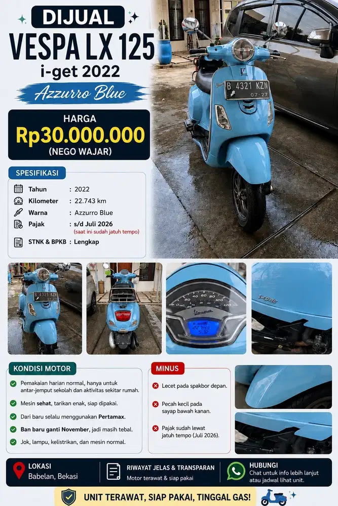 Vespa lx 125 tahun 2022