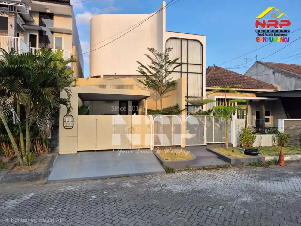 Disewakan Rumah Mewah Cantik Full Furniture di Pusat Kota Banyuwangi
