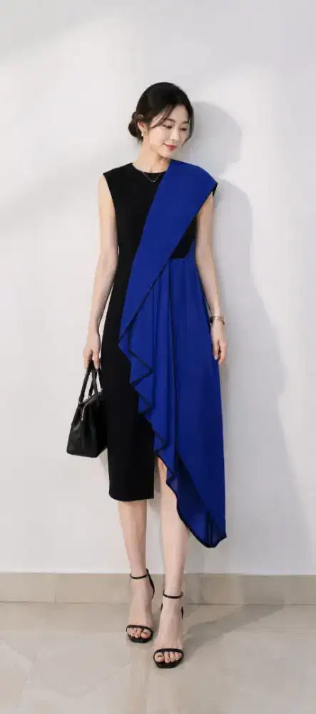 Bloom et champs dress blue and black