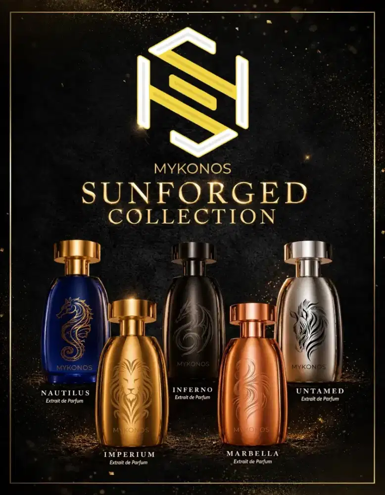 Jual Parfum Mykonos Sunforged Edition, Mykonos Conquer, Velixir Orion