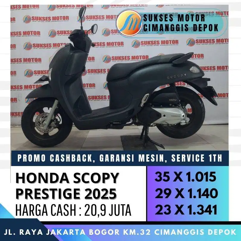 HONDA SCOOPY PRESTIGE 2025 CASH KREDIT CICILAN RINGAN UNIT BERGARANSI