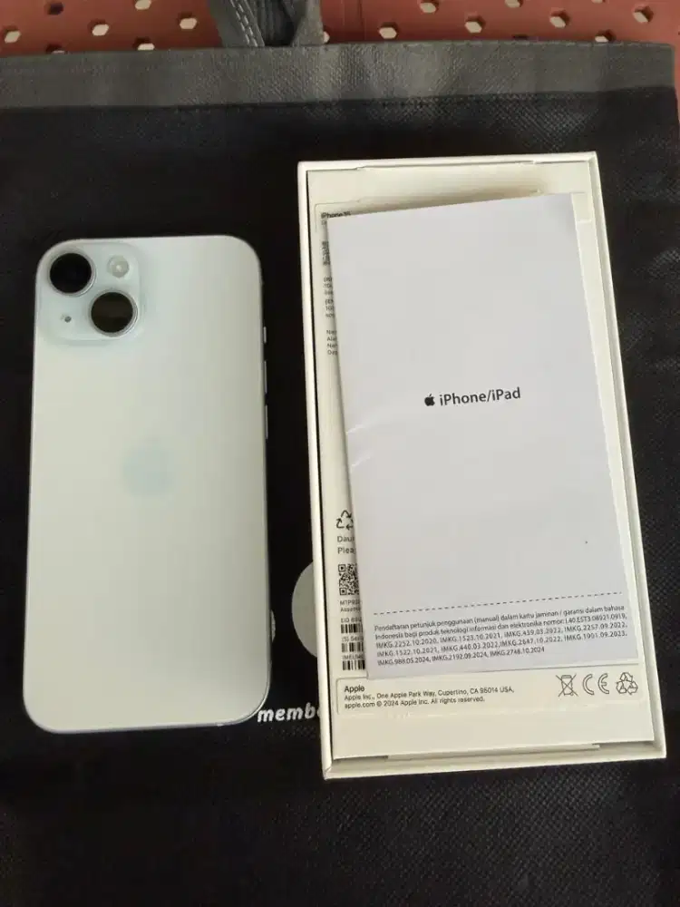 Original Second iBox Apple Iphone 15 BH 89% White Titanium 256 gb