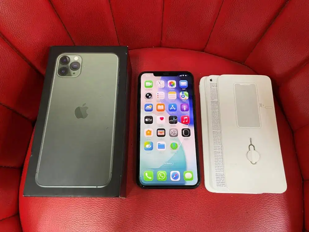 iPhone 11 Pro Max 256gb Midnight Green Sinyal Permanen Fullset