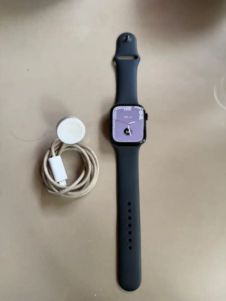 Apple Watch Series 9 45Mm Black Watch & Cas Ori Mulus Eks Resmi iBox