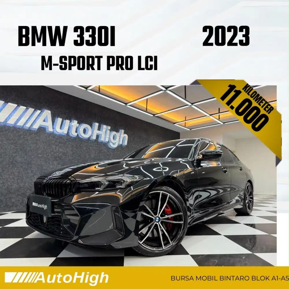 DP10% [Km11.000] 330i M-Sport 2023 Black Reg 2024 #AUTOHIGH