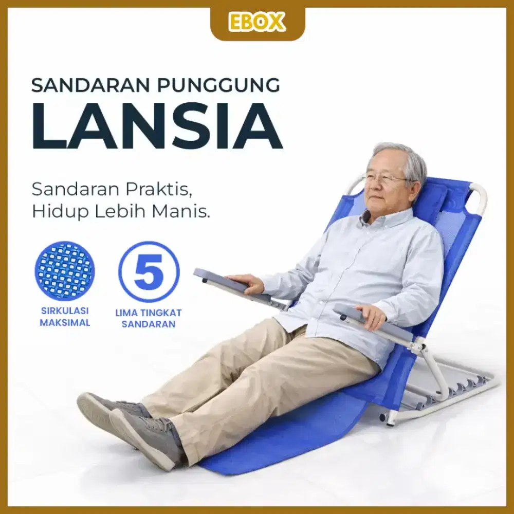 Sandaran punggung ranjang Lansia dengan sandaran tangan