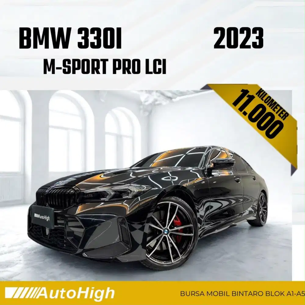DP10% [Km11.000] 330i M-Sport 2023 Black Reg 2024 #AUTOHIGH