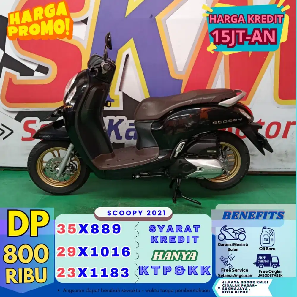 Kredit dp 800rb bawa pulang scoopy 2021