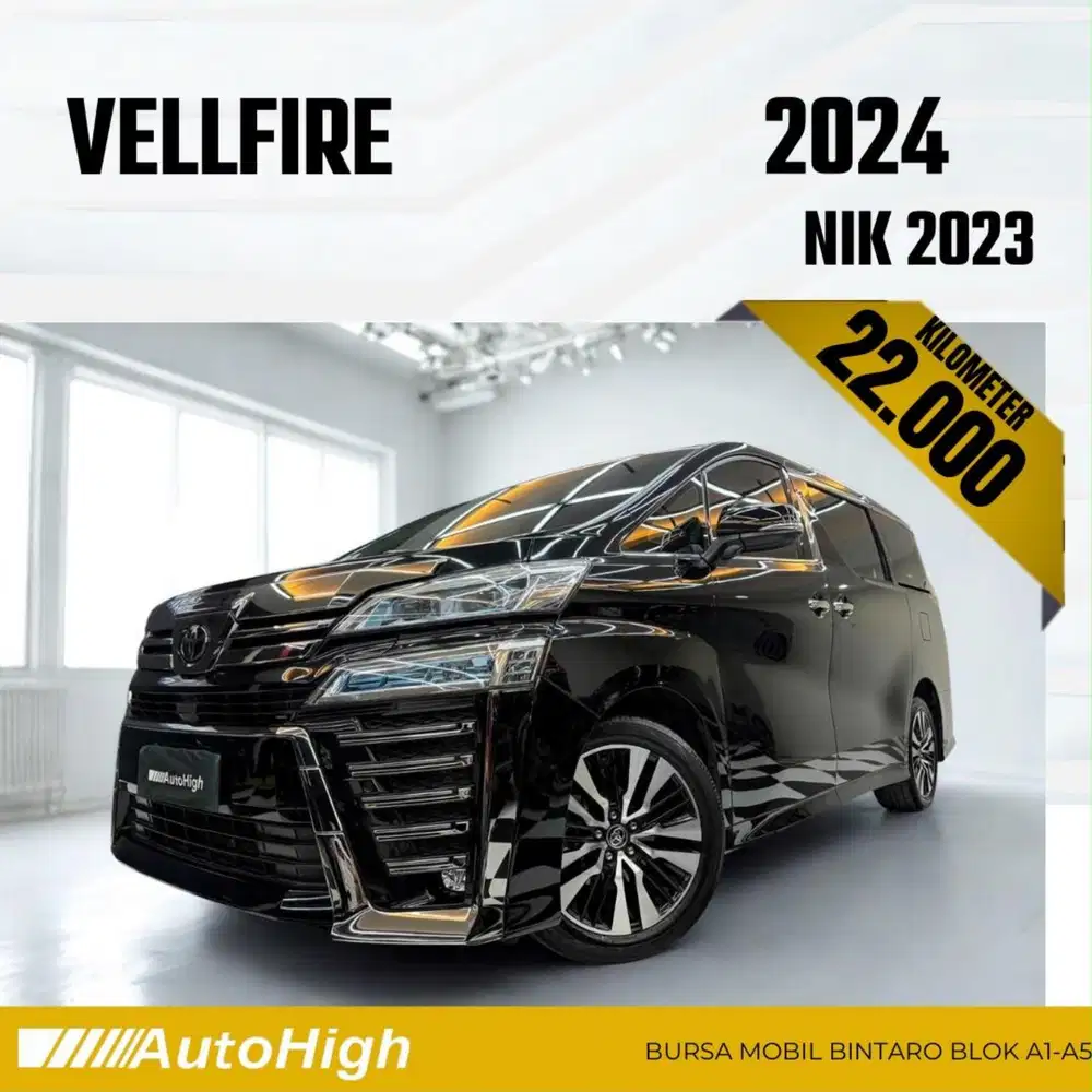 DP10% [Km22.000] Vellfire G 2023 Black Reg 2024 #AUTOHIGH