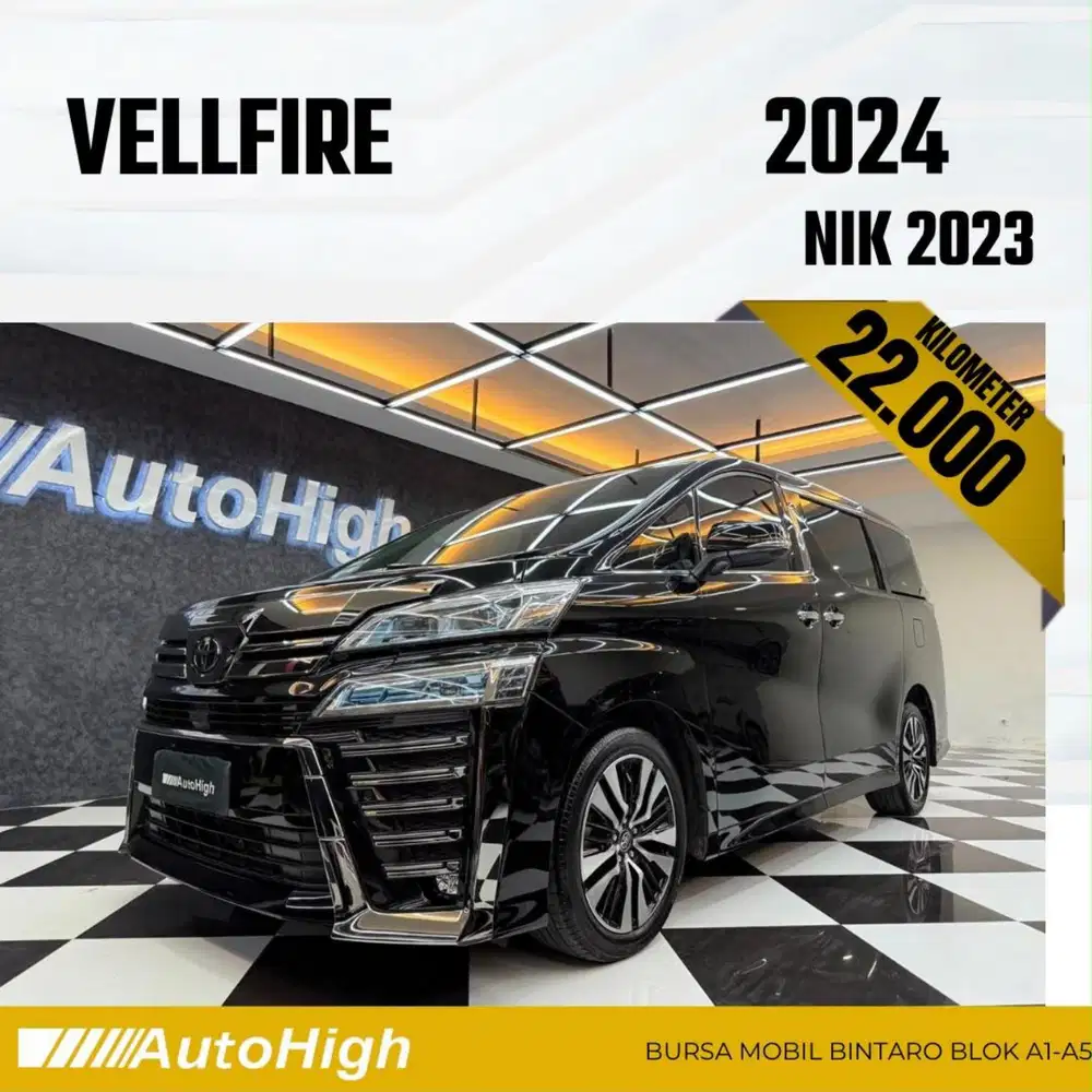 DP10% [Km22.000] Vellfire G 2023 Black Reg 2022 #AUTOHIGH
