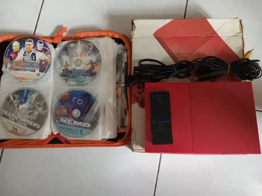 Ps 2 cinnabar red ori seri scph 90006