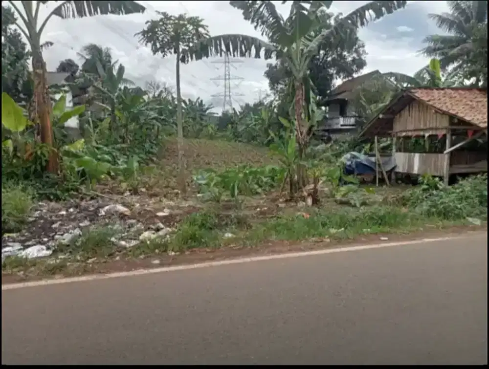 Di jual lahan strategis pinggir jalan raya legalitas SHM