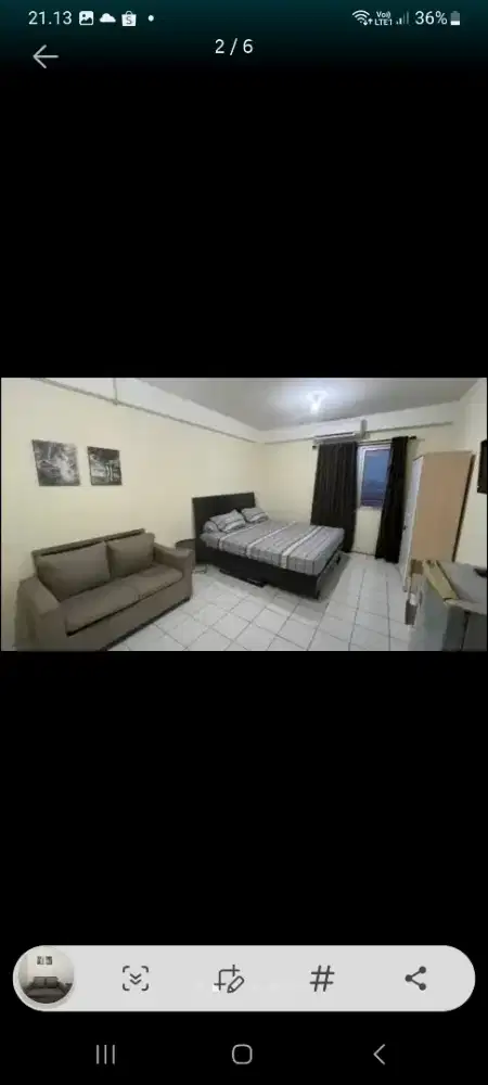 Disewakan Studio Apartemen East Park Full Furnish