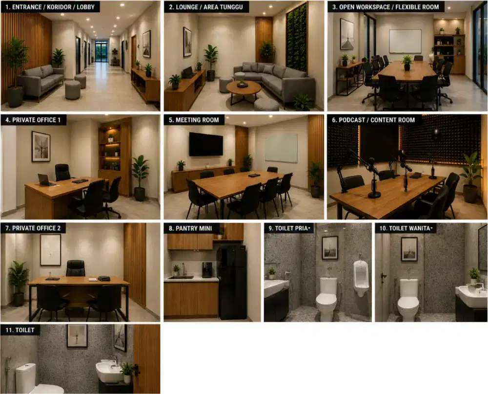 SEWA KANTOR SIAP PAKAI MULAI 3JT/BLN