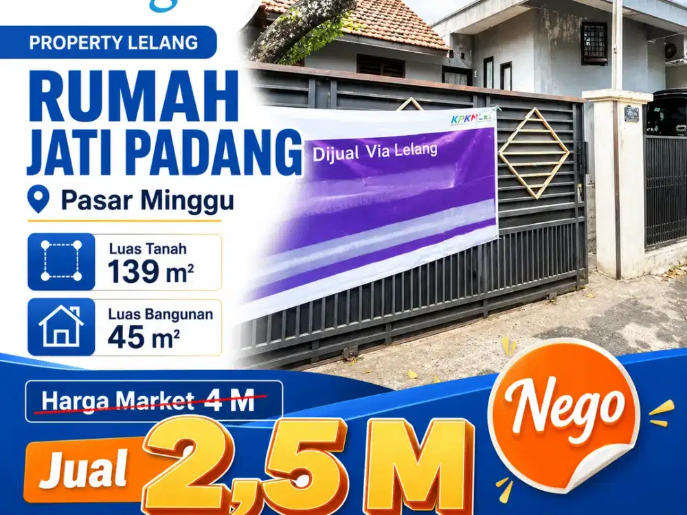 Tanah Strategis dan Rumah Jati Padang Pasar Minggu - Harga di Bawah Pasar
