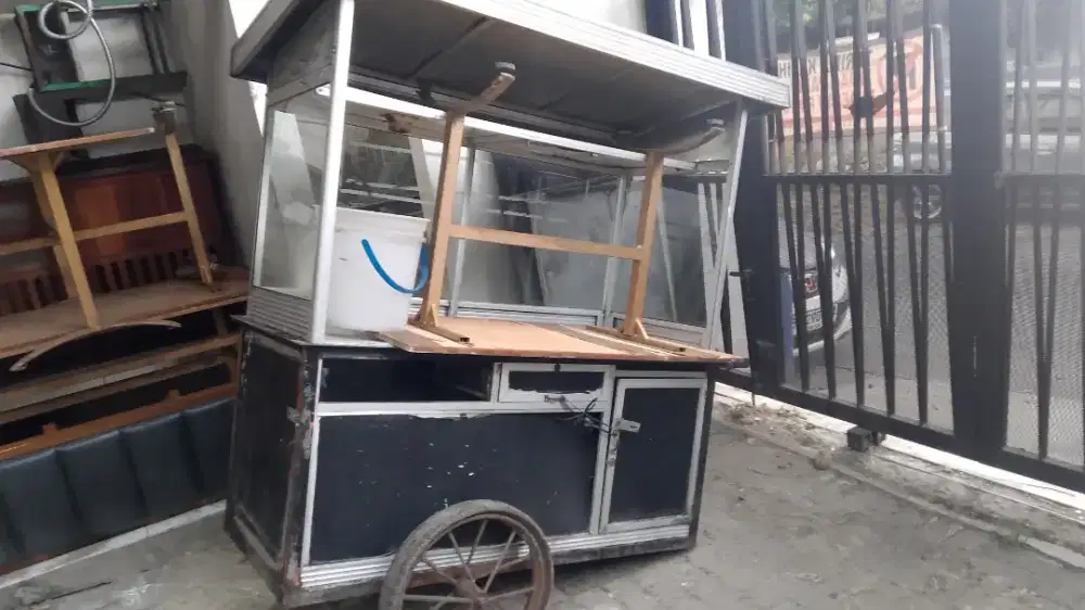 Jual gerobak Nasi goreng aluminium
