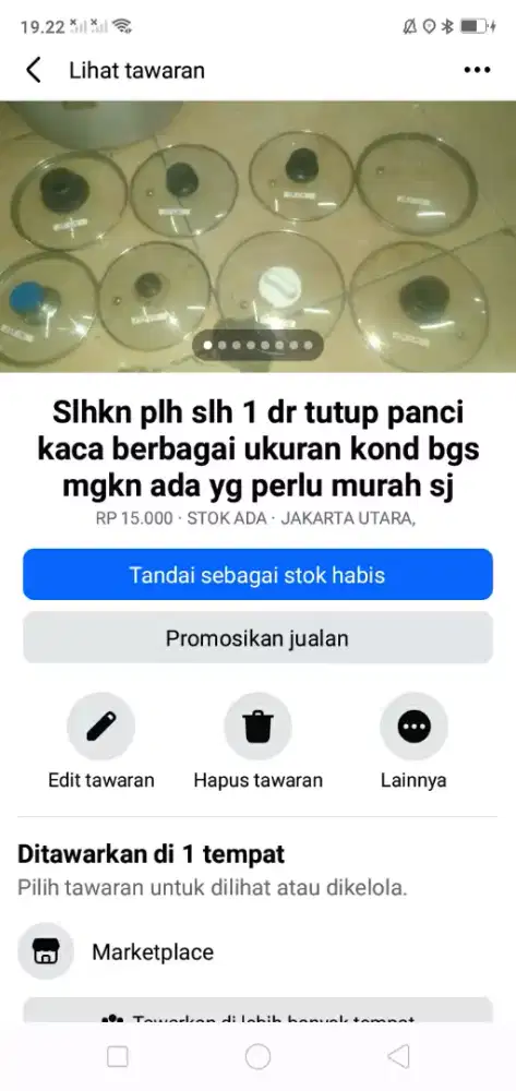 Slhkn plh slh 1 dr tutup panci kaca berbagai ukuran kond bgs mgkn prlu